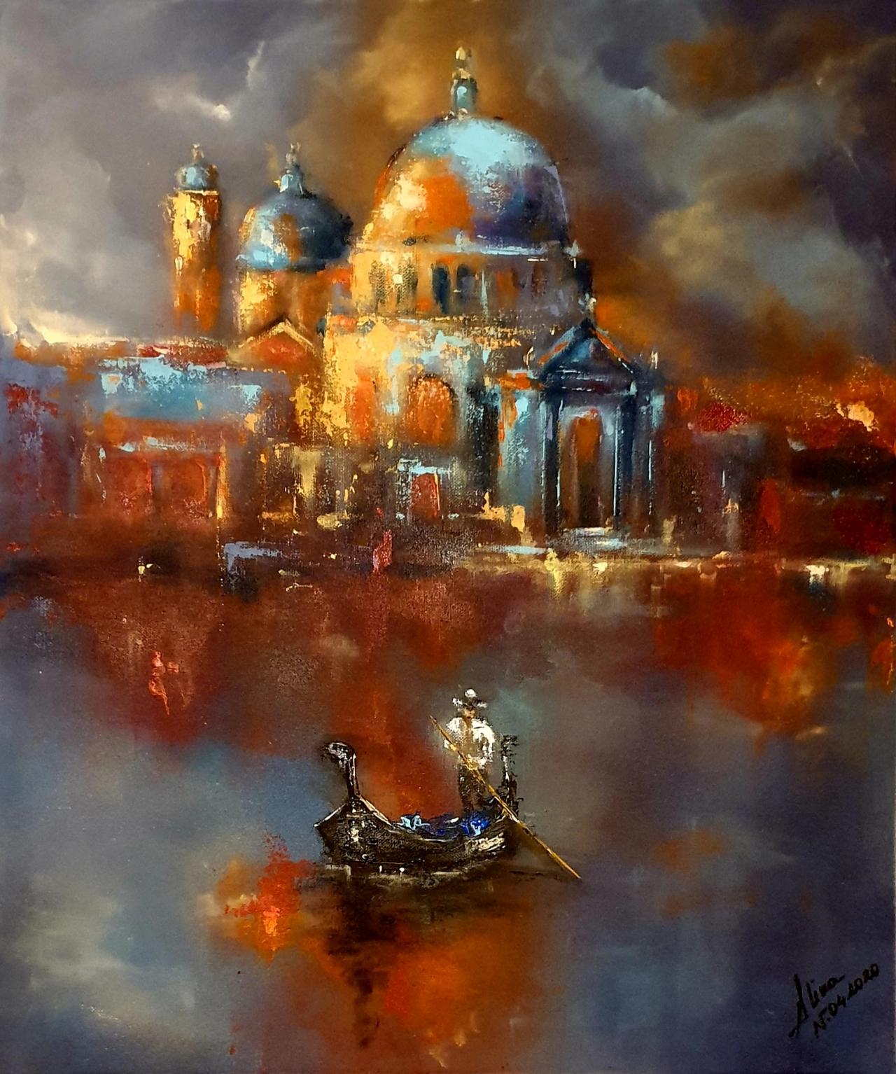 ArteDiAlina.com painting: Sunset in Venice